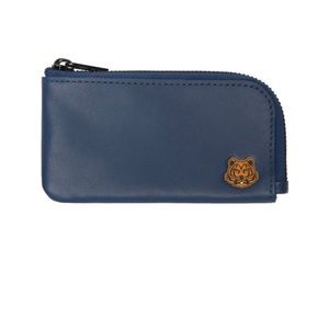 Blue Tiger Crest Zip Card Holder
